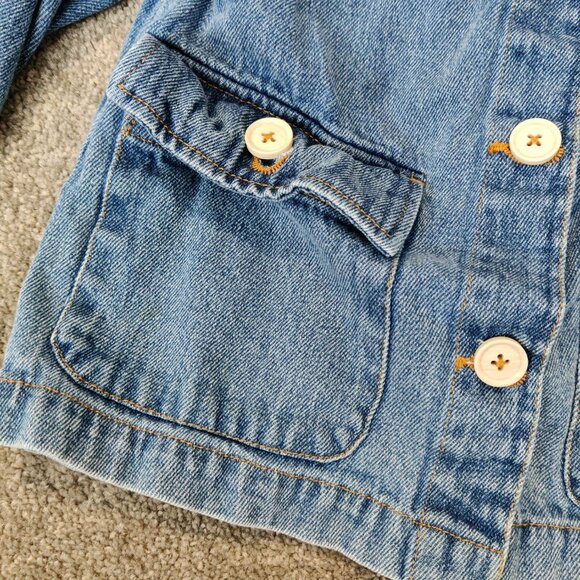 RISE Little Earthling Girls Jean Jacket Size 3 - 4 Years Blue 100% Cotton Casual - Picture 3 of 7